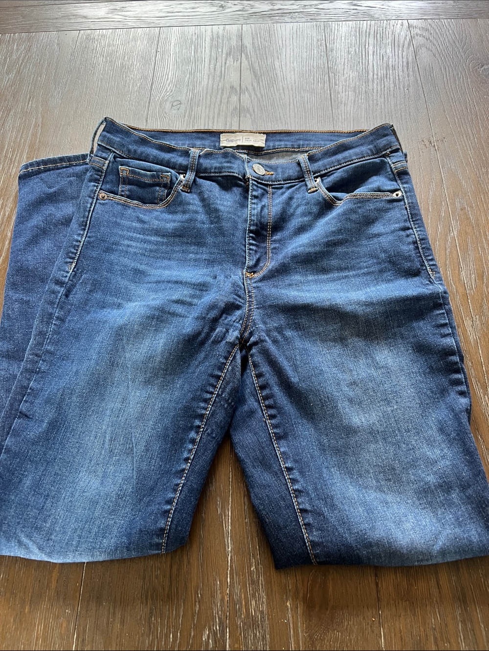GAP Women’s Sculpt Stretch Skinny Jeans in Dark Blue Wash 30R Size 10 - Picture 4 of 6